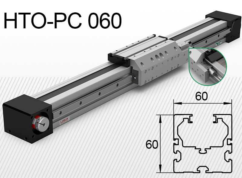 HTO-PC 060 пневматична фіксація<br />Навантаження до 55кг*<br />Хід: 100-2000мм