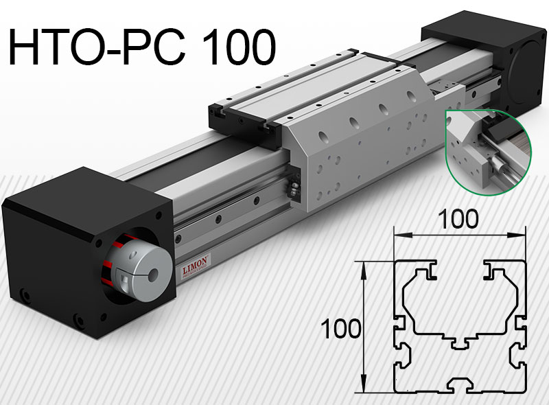 HTO-PC 100 пневматична фіксація<br />Навантаження до 165кг*<br />Хід: 100-9000мм
