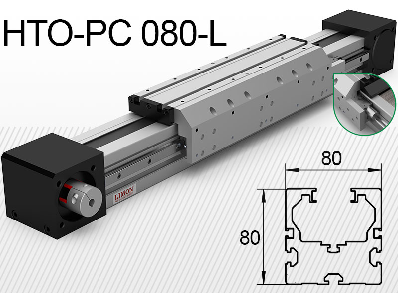 HTO-PC 080L пневматична фіксація<br />Навантаження до 150кг*<br />Хід: 100-7000мм