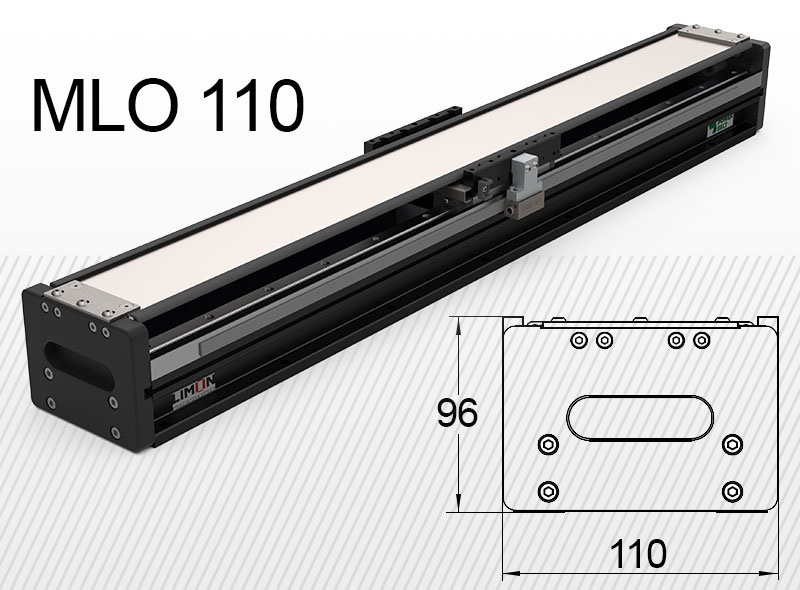 MLO 110 тип<br />макс. навант. 25-50кг*<br />Хід: 100-4500мм